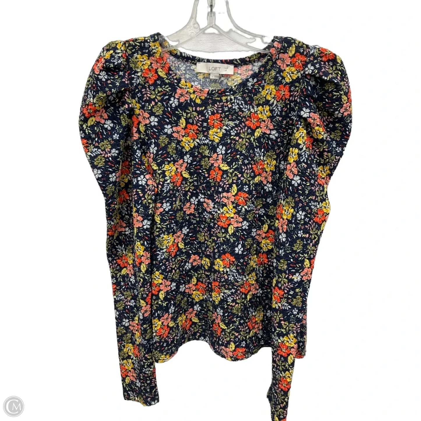 Top Long Sleeve By Loft In Floral Print, Size: S