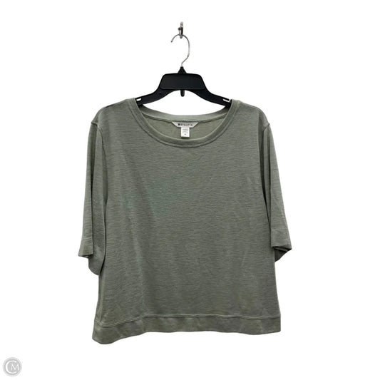 Athletic Top Short Sleeve By Athleta In Green, Size: M