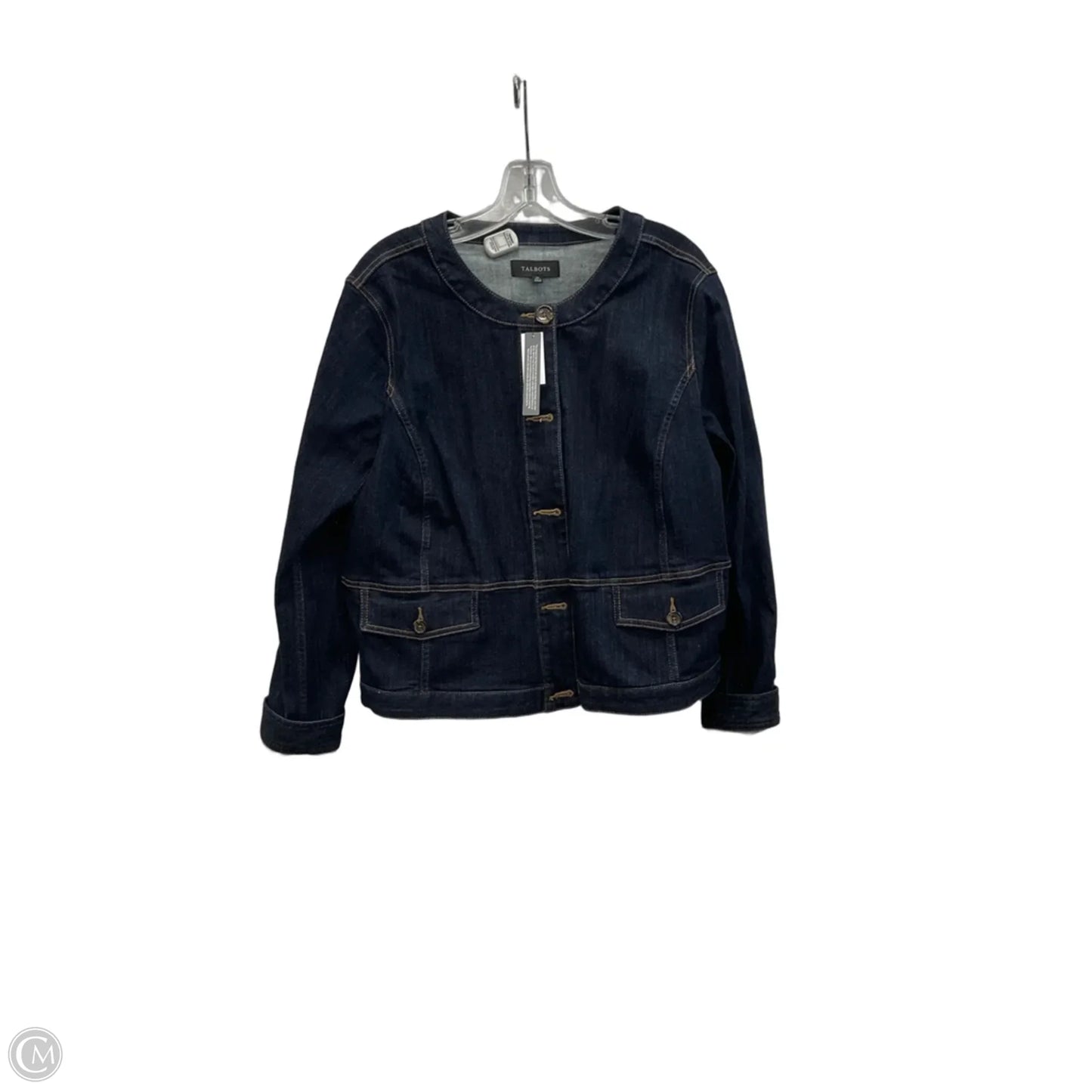 Jacket Denim By Talbots In Blue Denim, Size: Xl