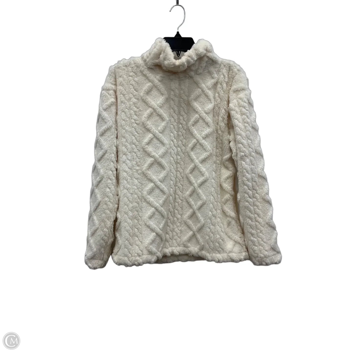 Top Long Sleeve By Eddie Bauer In Cream, Size: S