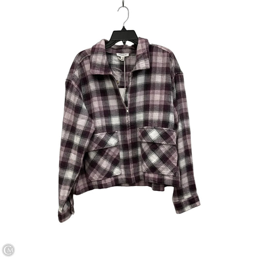 Jacket Shirt By Beachlunchlounge In Plaid Pattern, Size: Xl