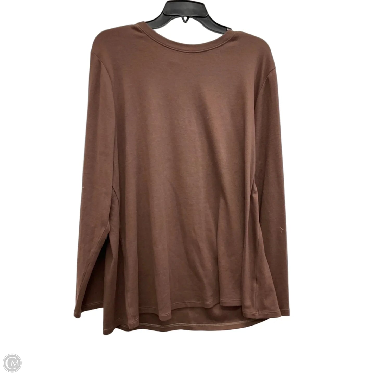 Top Long Sleeve Basic By Lane Bryant In Brown, Size: 1x