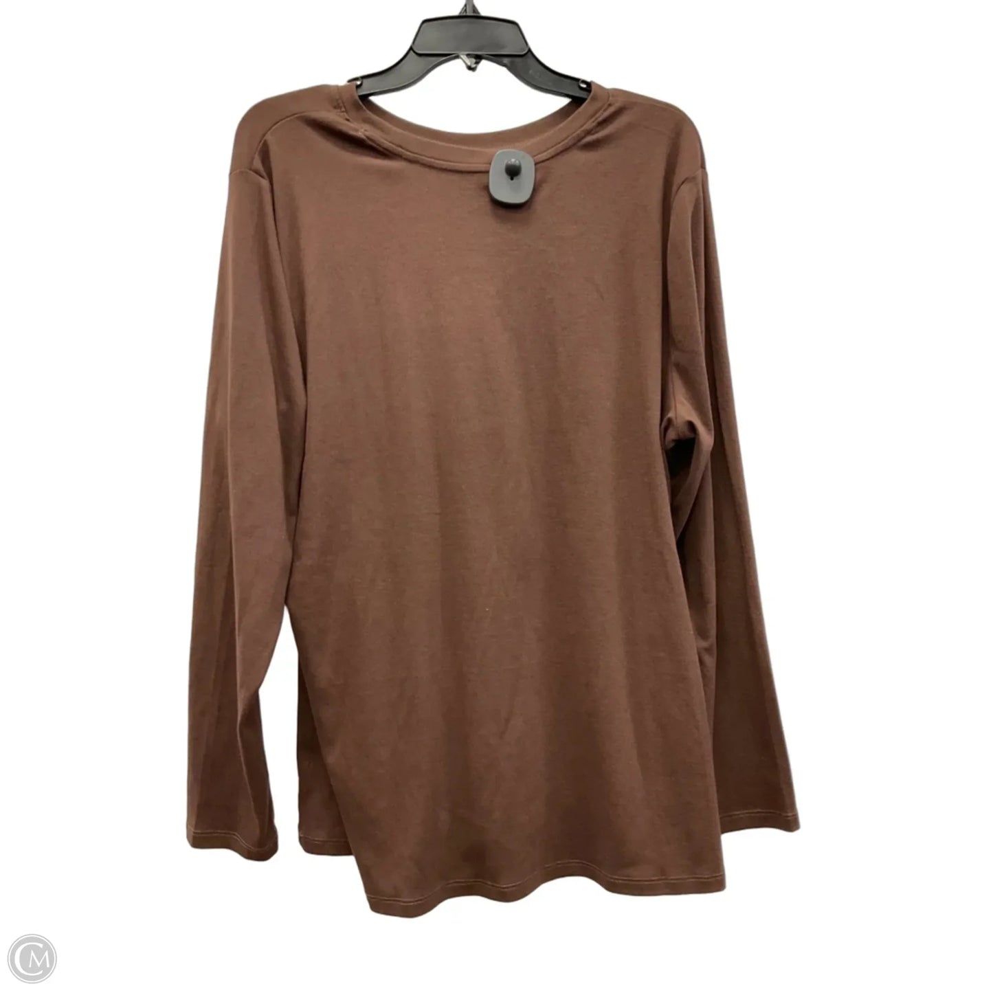 Top Long Sleeve Basic By Lane Bryant In Brown, Size: 1x