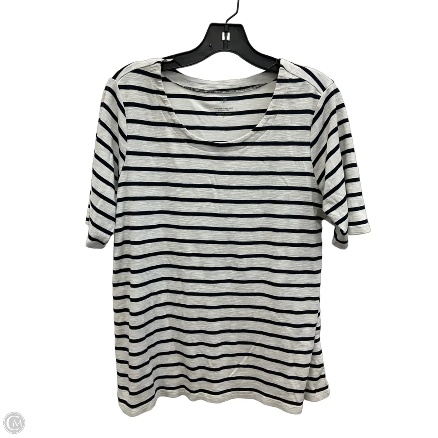 Top Short Sleeve By J. Jill In Striped Pattern, Size: L