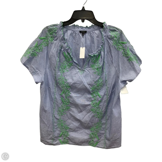 Top Short Sleeve By Talbots In Blue, Size: Xl