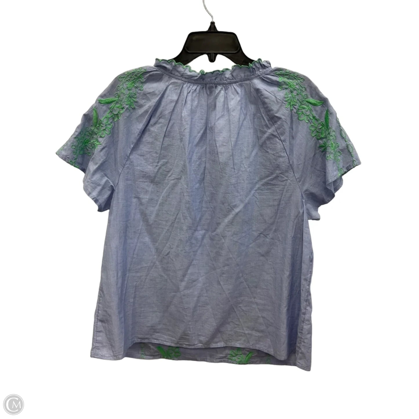 Top Short Sleeve By Talbots In Blue, Size: Xl