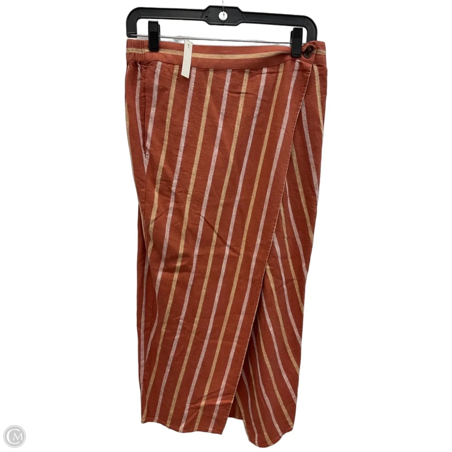 Skirt Midi By Madewell In Orange, Size: M
