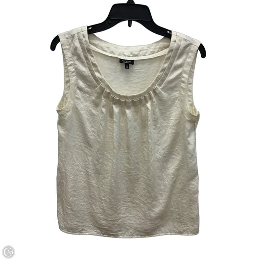 Top Sleeveless By Talbots In Cream, Size: Xs