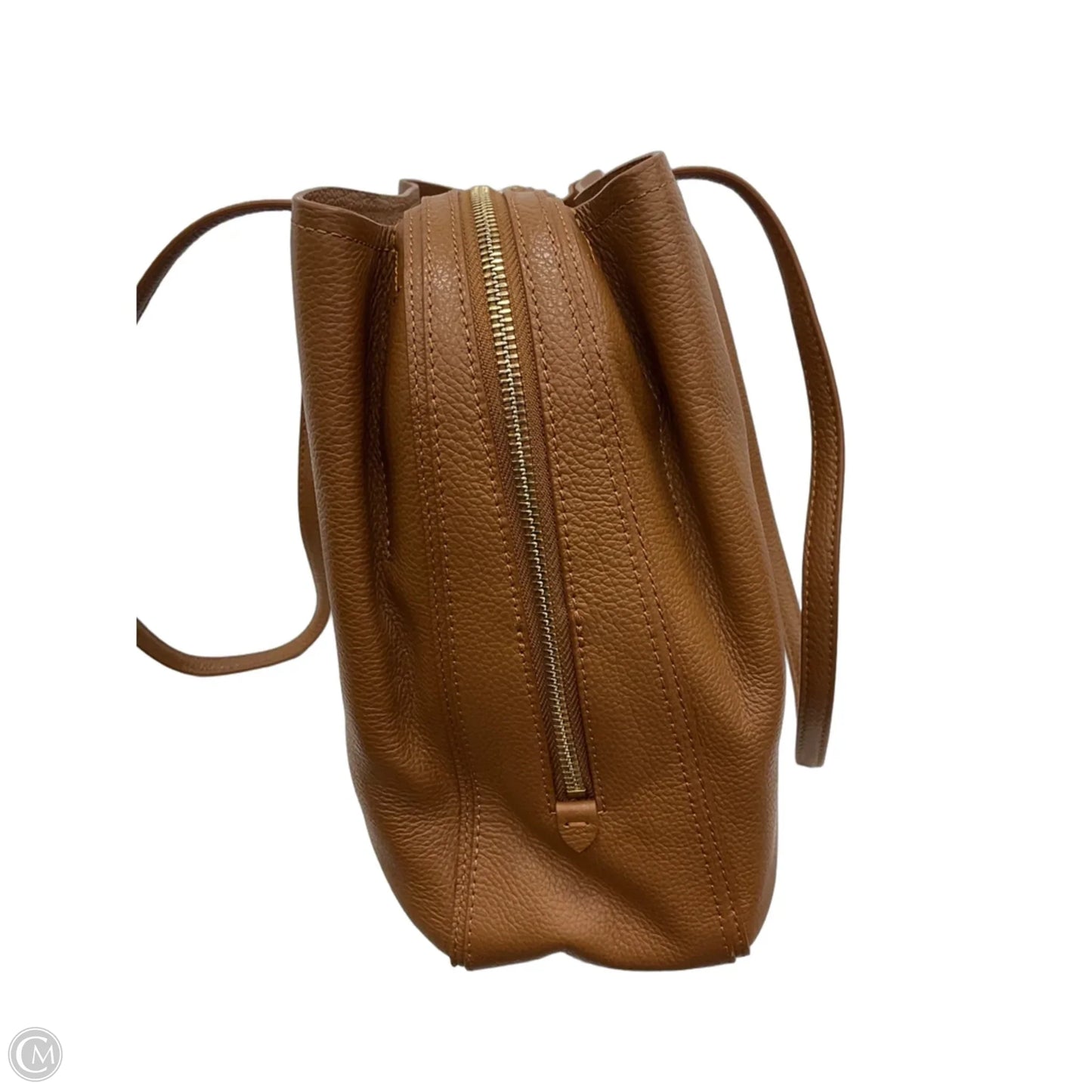 Handbag Leather By Quince, Size: Large