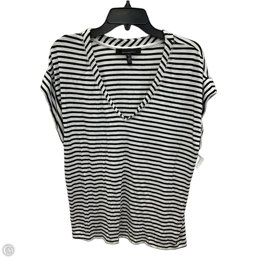Top Short Sleeve By White House Black Market In Striped Pattern, Size: L