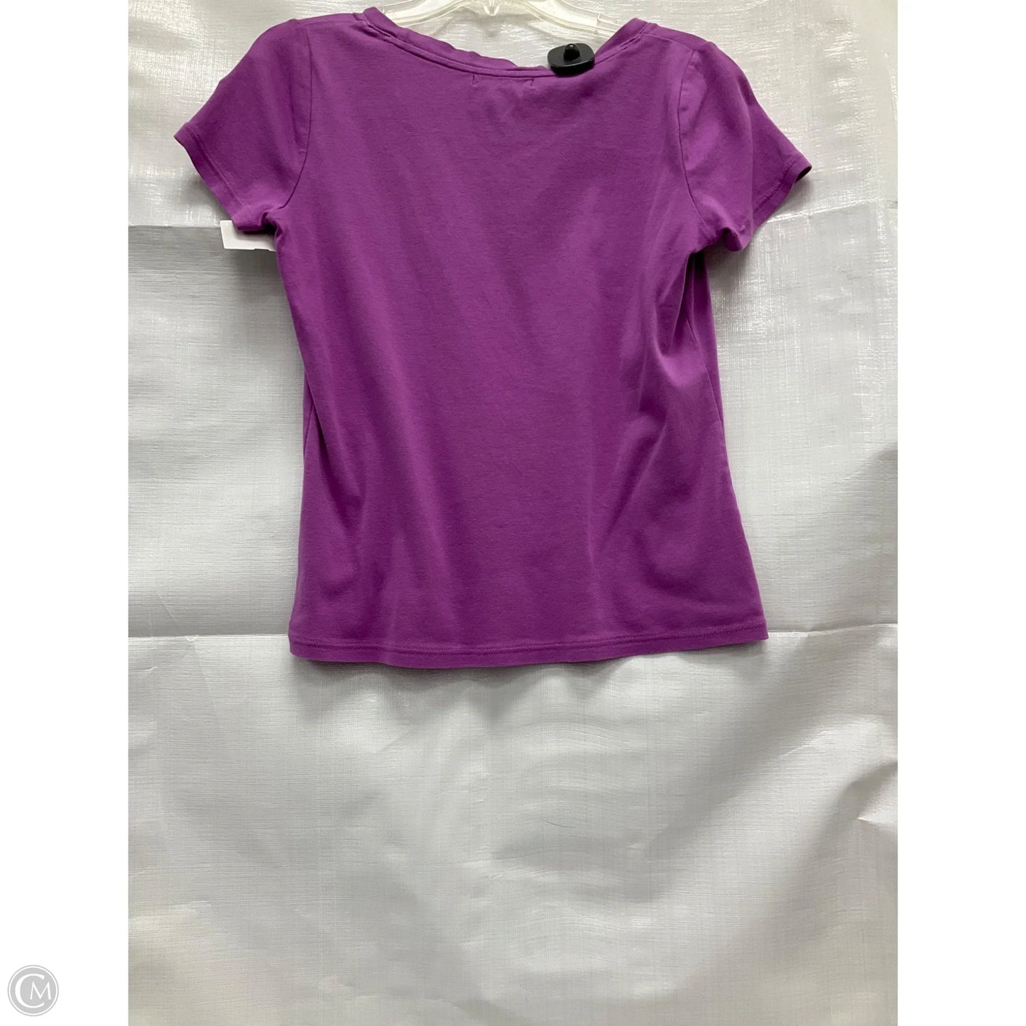 Top Short Sleeve By Lauren By Ralph Lauren In Purple, Size: L