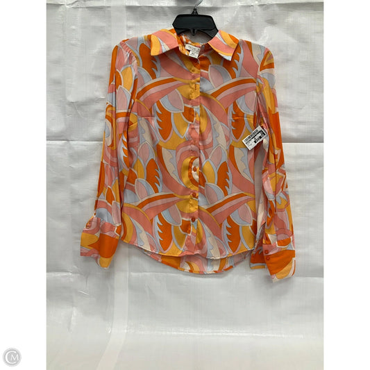 Blouse Long Sleeve By Rachel Zoe In Multi-colored, Size: Xs