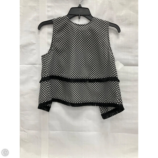Top Sleeveless By Cmc In Black & White, Size: Xs