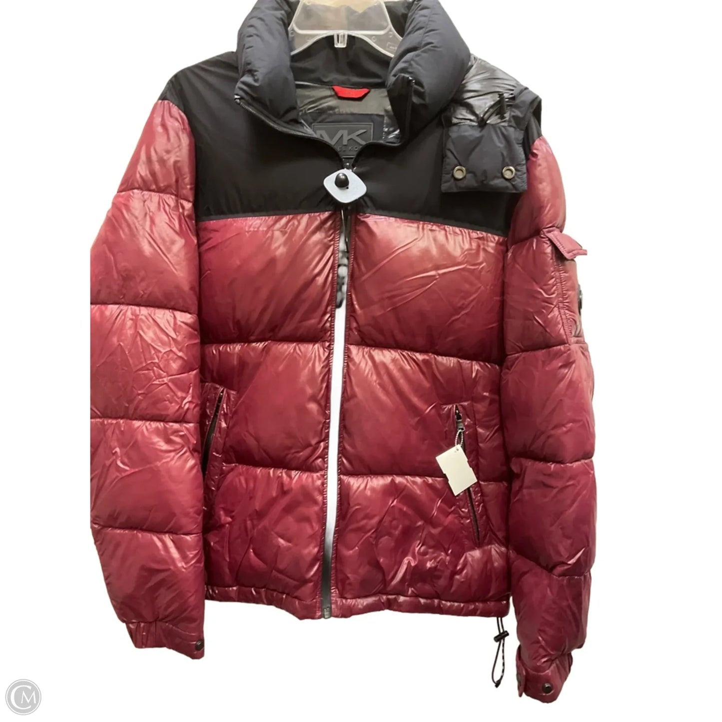 Coat Designer By Michael Kors In Maroon, Size: M