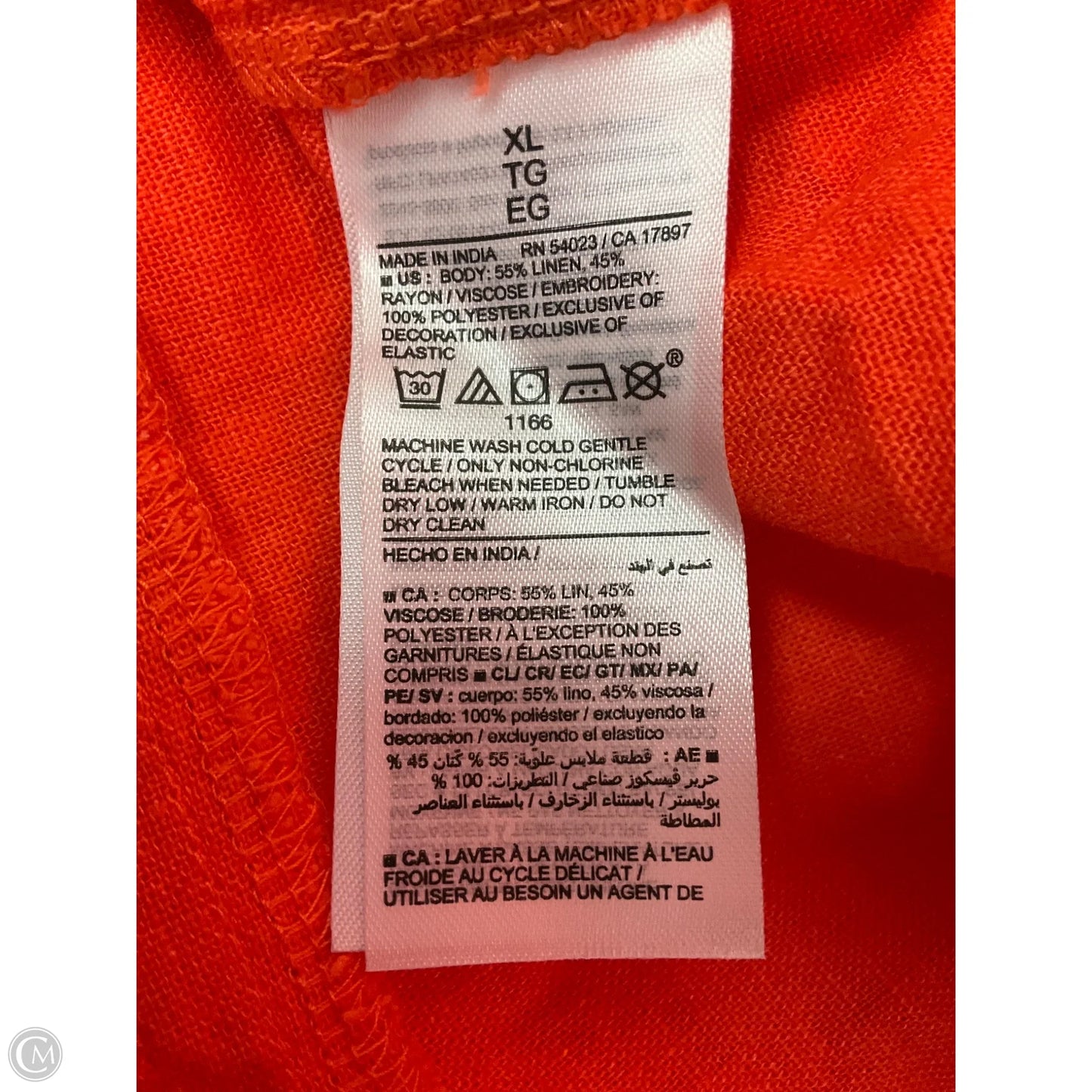 Dress Casual Midi By Old Navy In Orange, Size: Xl