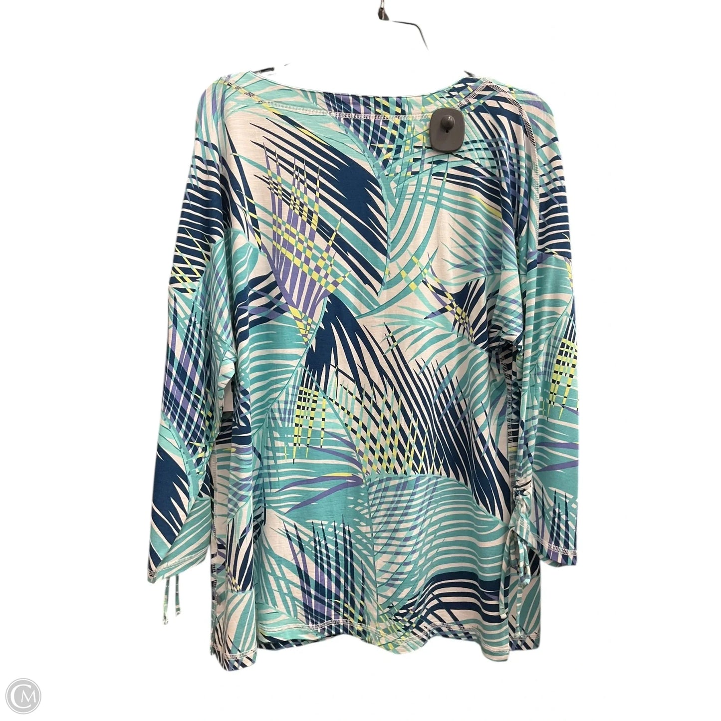 Top 3/4 Sleeve By Talbots In Blue, Size: Xl