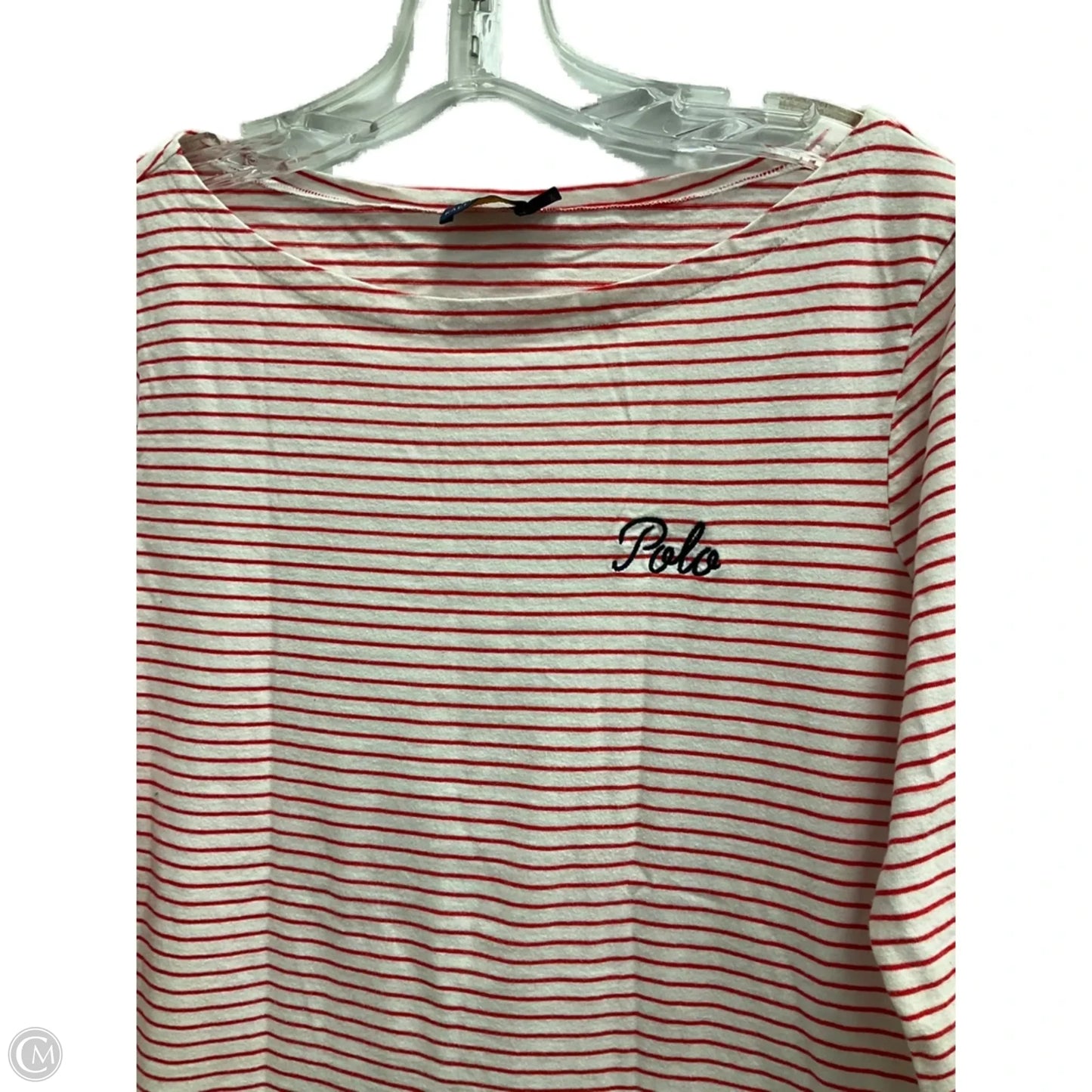 Top 3/4 Sleeve By Polo Ralph Lauren In Striped Pattern, Size: L