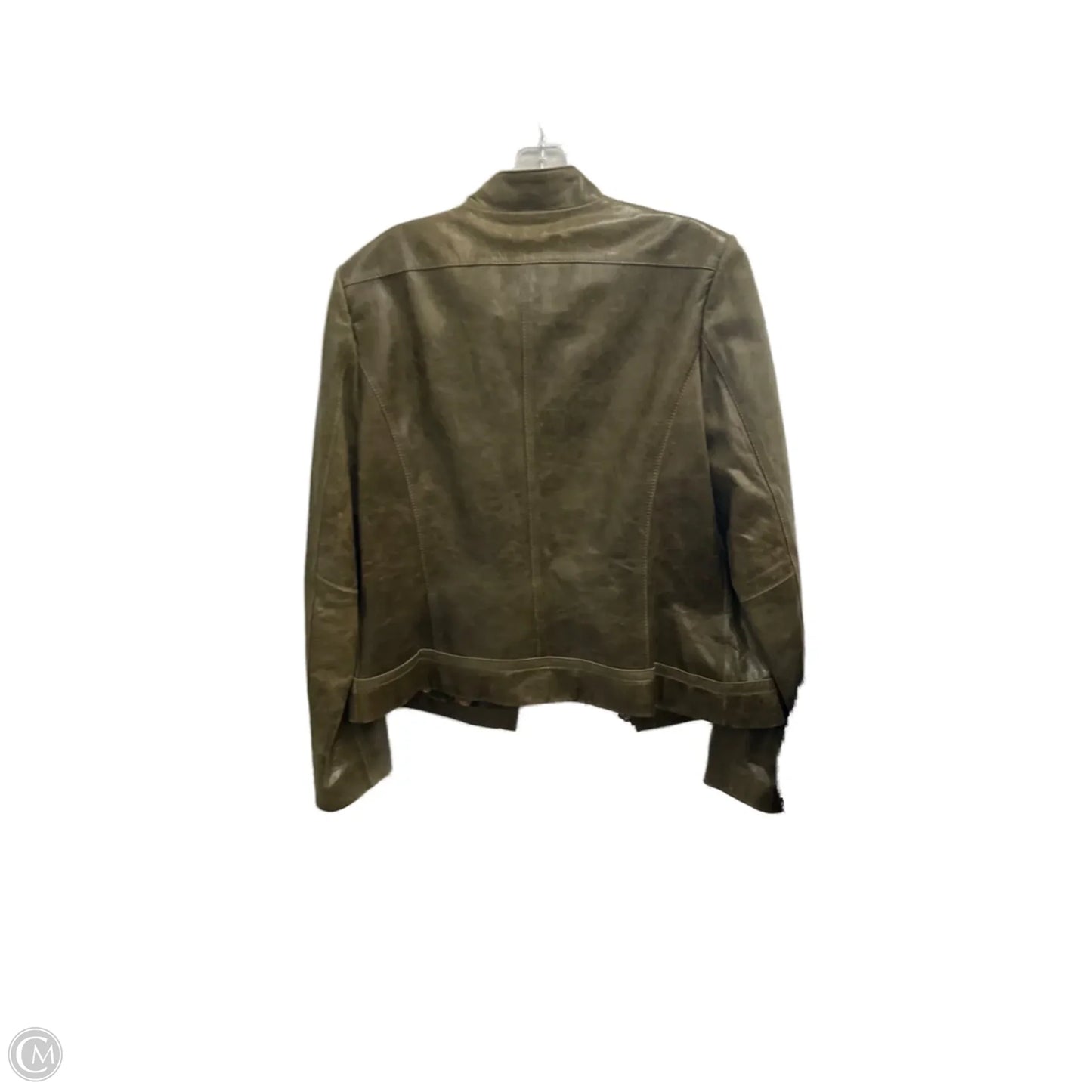 Jacket Leather By Laundry In Green, Size: L