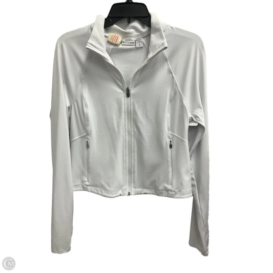 Athletic Jacket By Athleta In White, Size: L