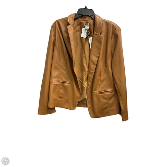 Blazer By Chicos In Tan, Size: Xl