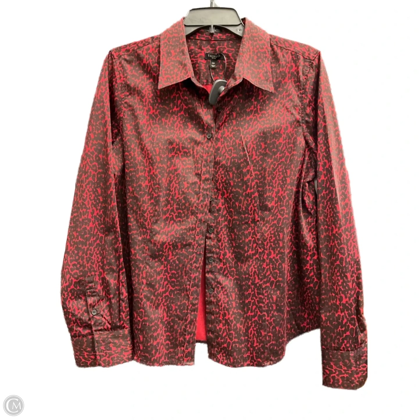 Blouse Long Sleeve By Talbots In Animal Print, Size: Xlp