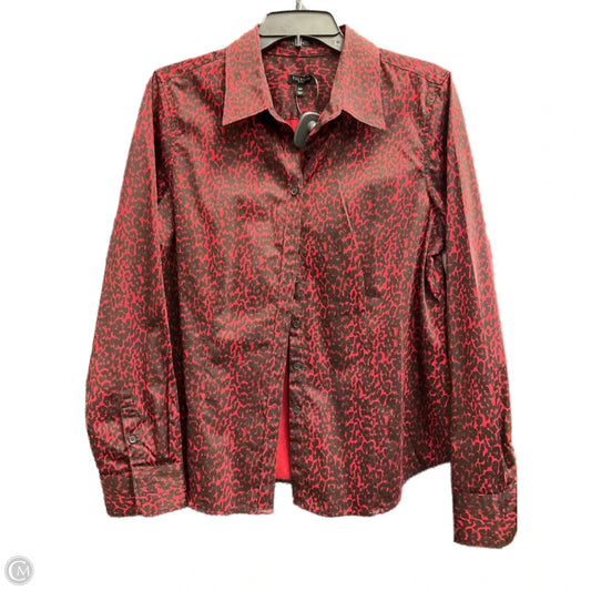 Blouse Long Sleeve By Talbots In Animal Print, Size: Xlp