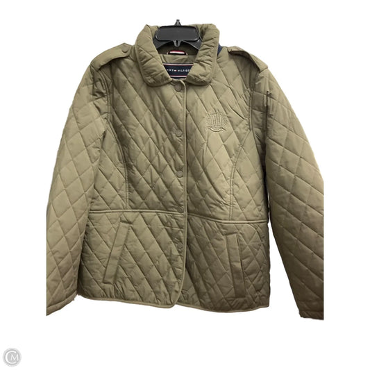 Coat Puffer & Quilted By Tommy Hilfiger In Green, Size: L