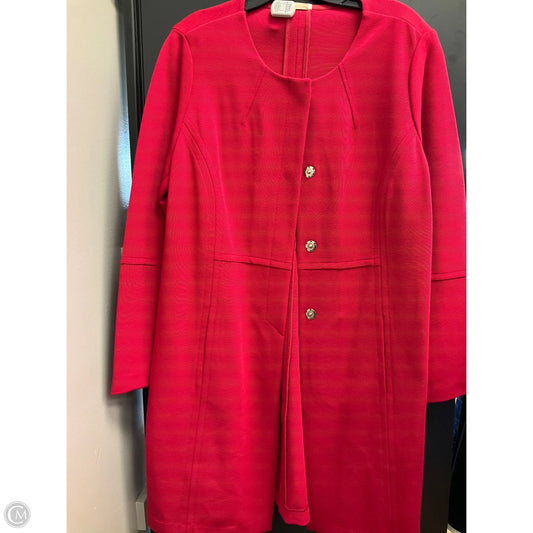 Jacket Denim By Chicos In Red, Size: L