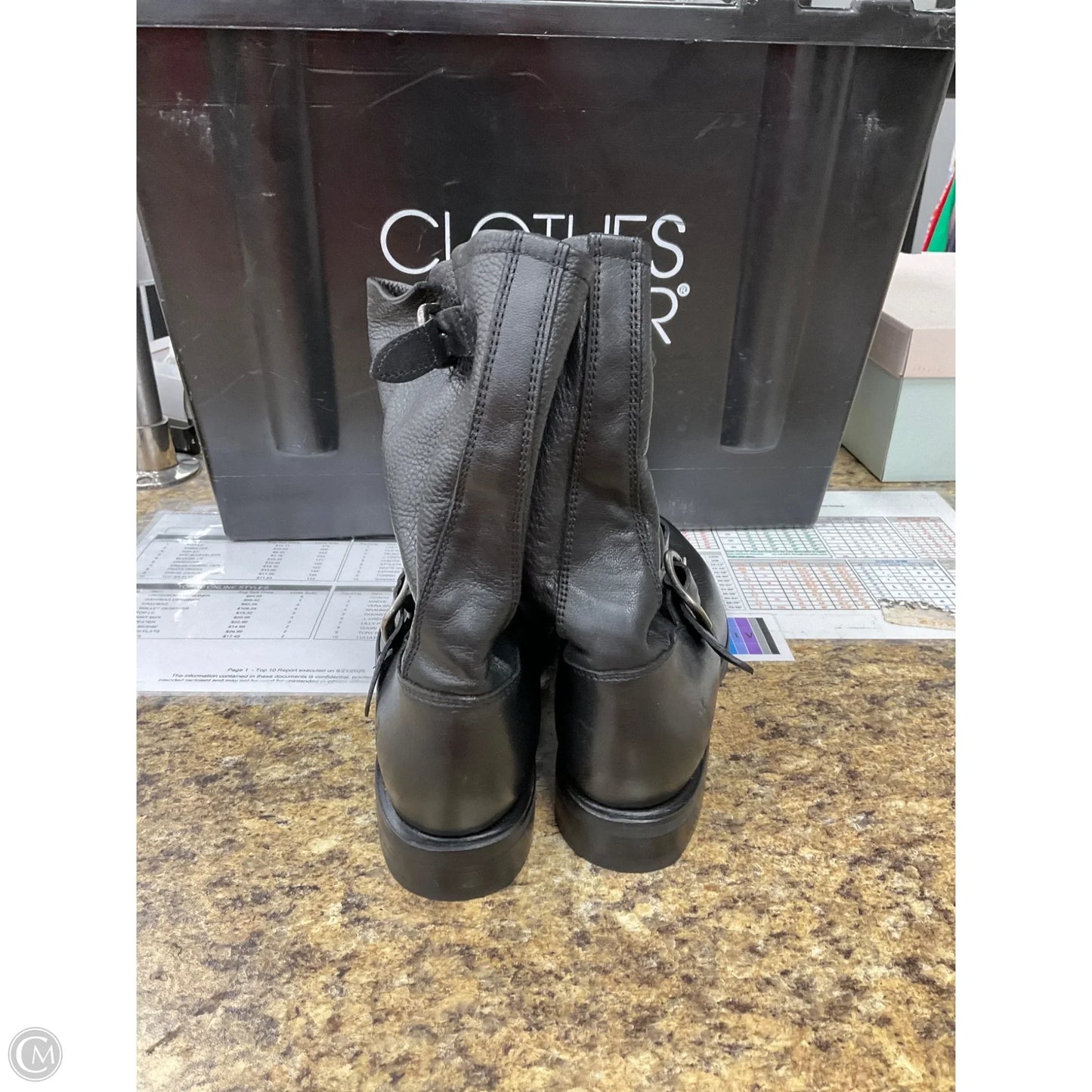 Boots Designer By Frye In Black, Size: 8.5
