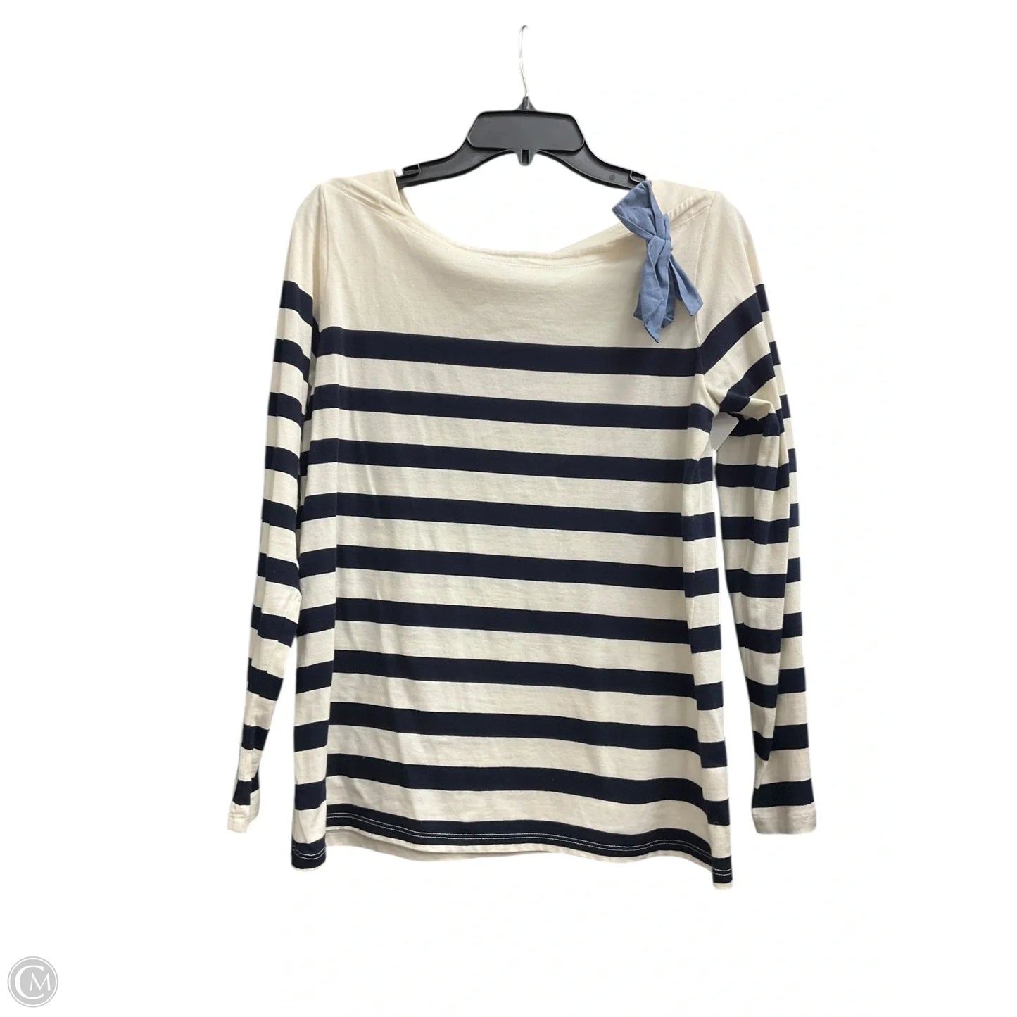 Top Long Sleeve By Talbots In Striped Pattern, Size: M