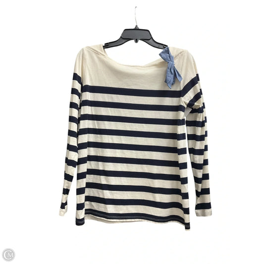 Top Long Sleeve By Talbots In Striped Pattern, Size: M