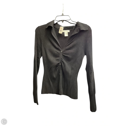 Top Long Sleeve By Design History In Black, Size: M