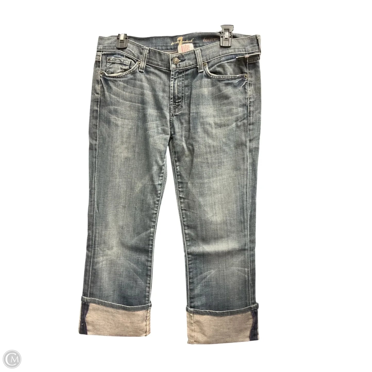 Jeans Straight By 7 For All Mankind In Blue Denim, Size: 10