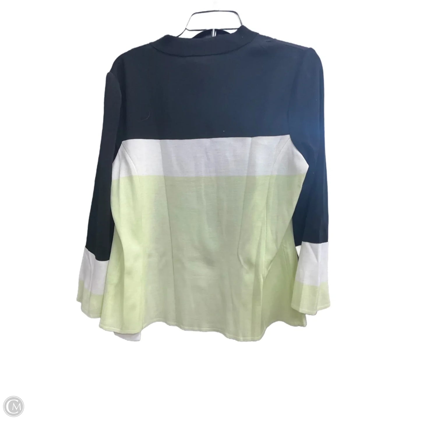 Cardigan By Ming Wang In Black & Green, Size: M