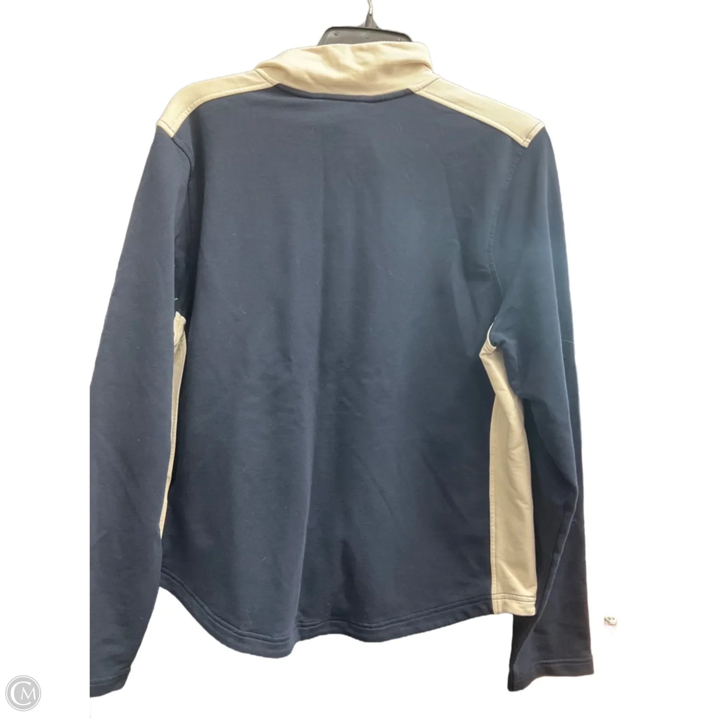 Athletic Jacket By Lauren By Ralph Lauren In Blue & White, Size: Xl