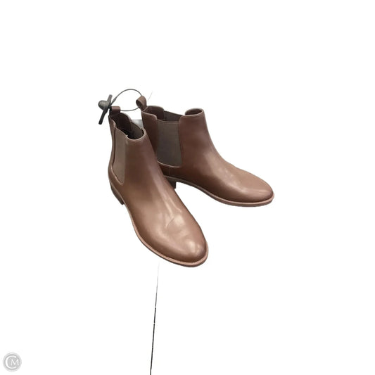 Boots Ankle Flats By Loft In Brown, Size: 7