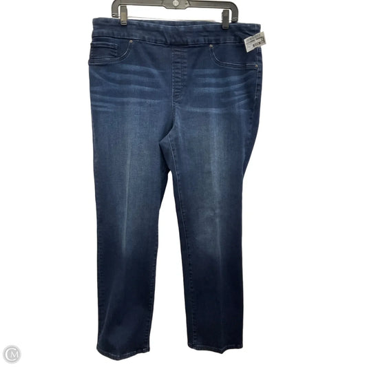 Jeans Straight By Chicos In Blue Denim, Size: 16