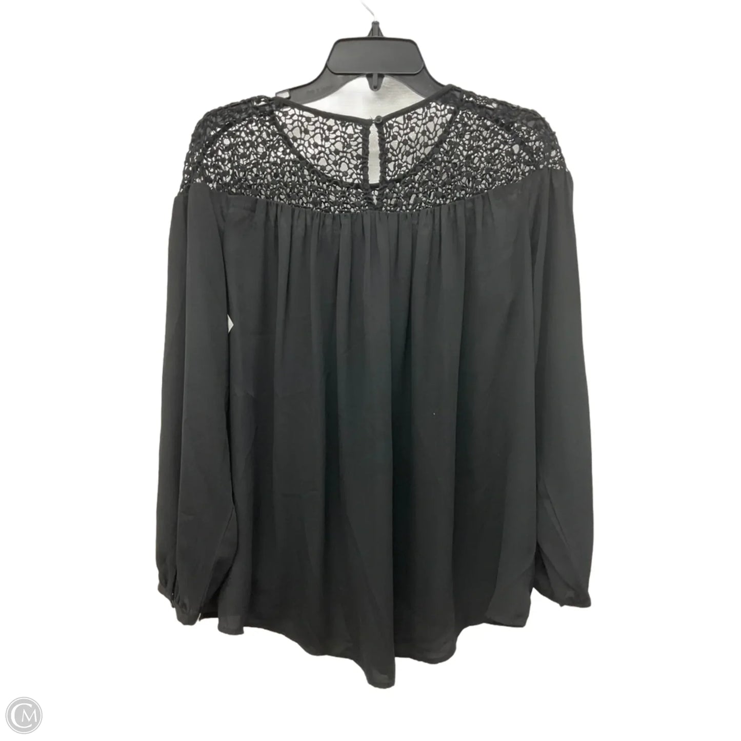 Top Long Sleeve By Loft In Black, Size: Lp