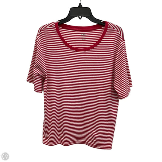 Top Short Sleeve By Gap In Striped Pattern, Size: Xxl