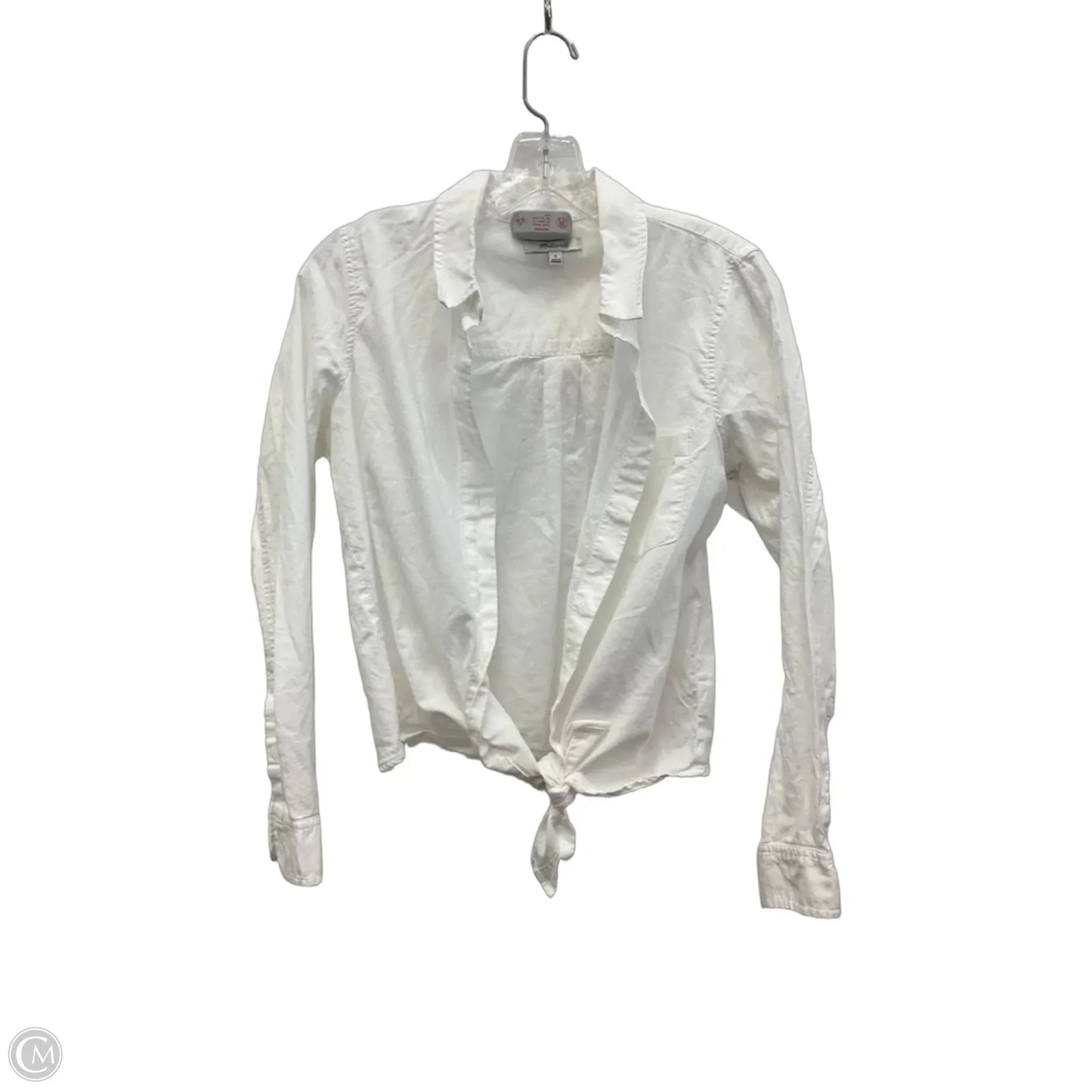 Blouse Long Sleeve By Madewell In White, Size: S