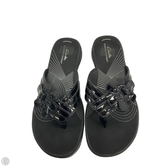 Sandals Flip Flops By Clarks In Black, Size: 8