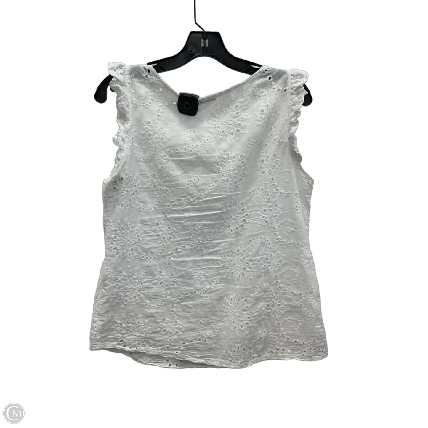 Top Sleeveless By Valentina In White, Size: M