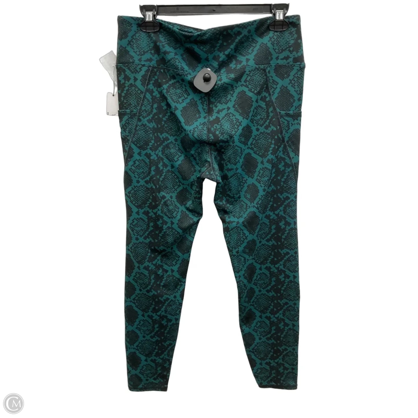 Athletic Leggings By Tahari In Green, Size: L