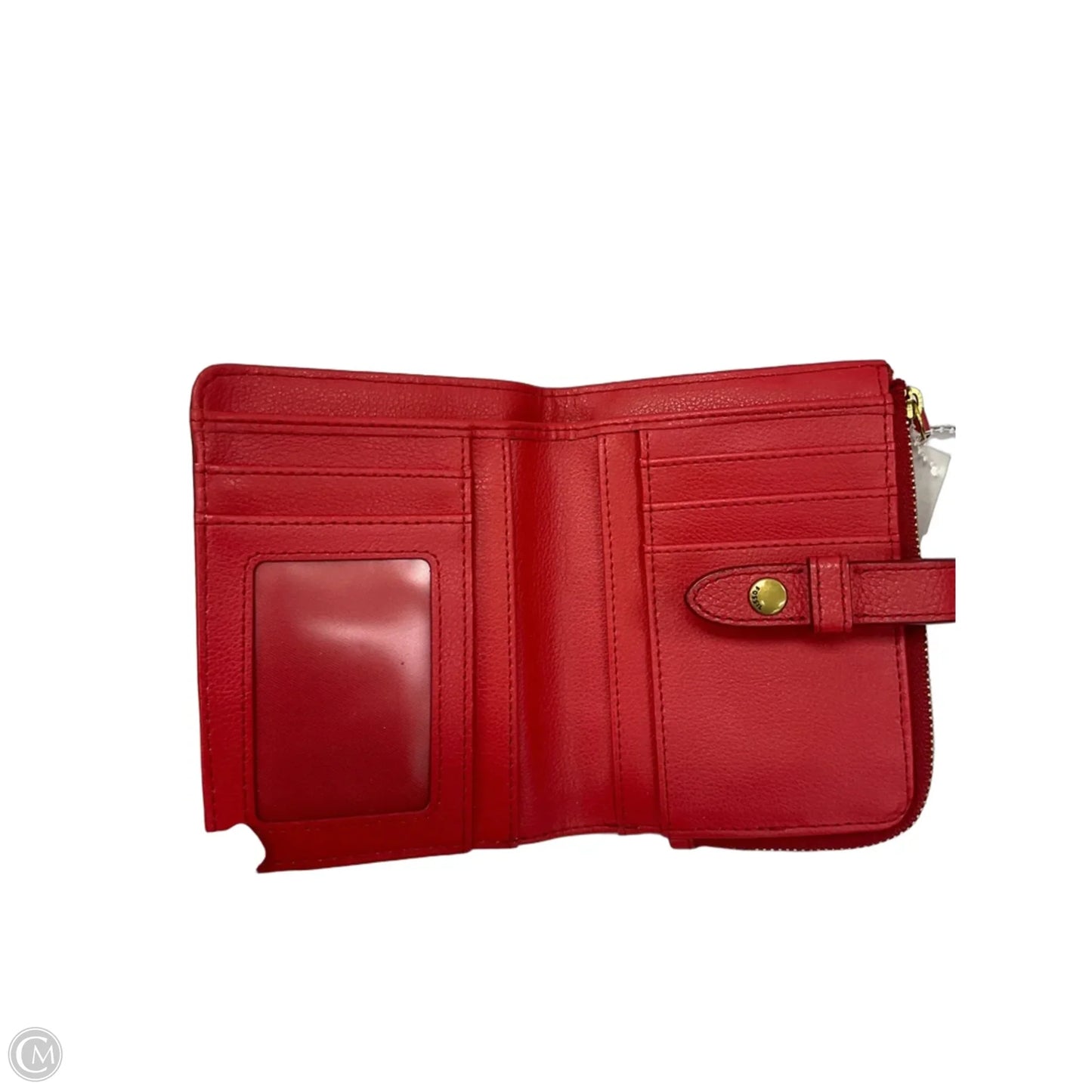 Wallet Leather By Fossil, Size: Medium