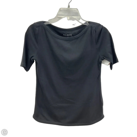 Top Short Sleeve By Talbots In Black, Size: Xs