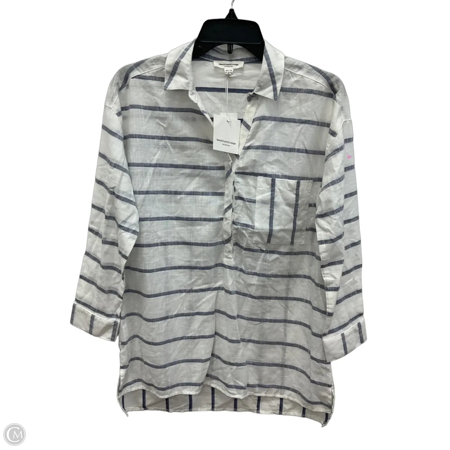 Top 3/4 Sleeve By Beachlunchlounge In Striped Pattern, Size: Xs