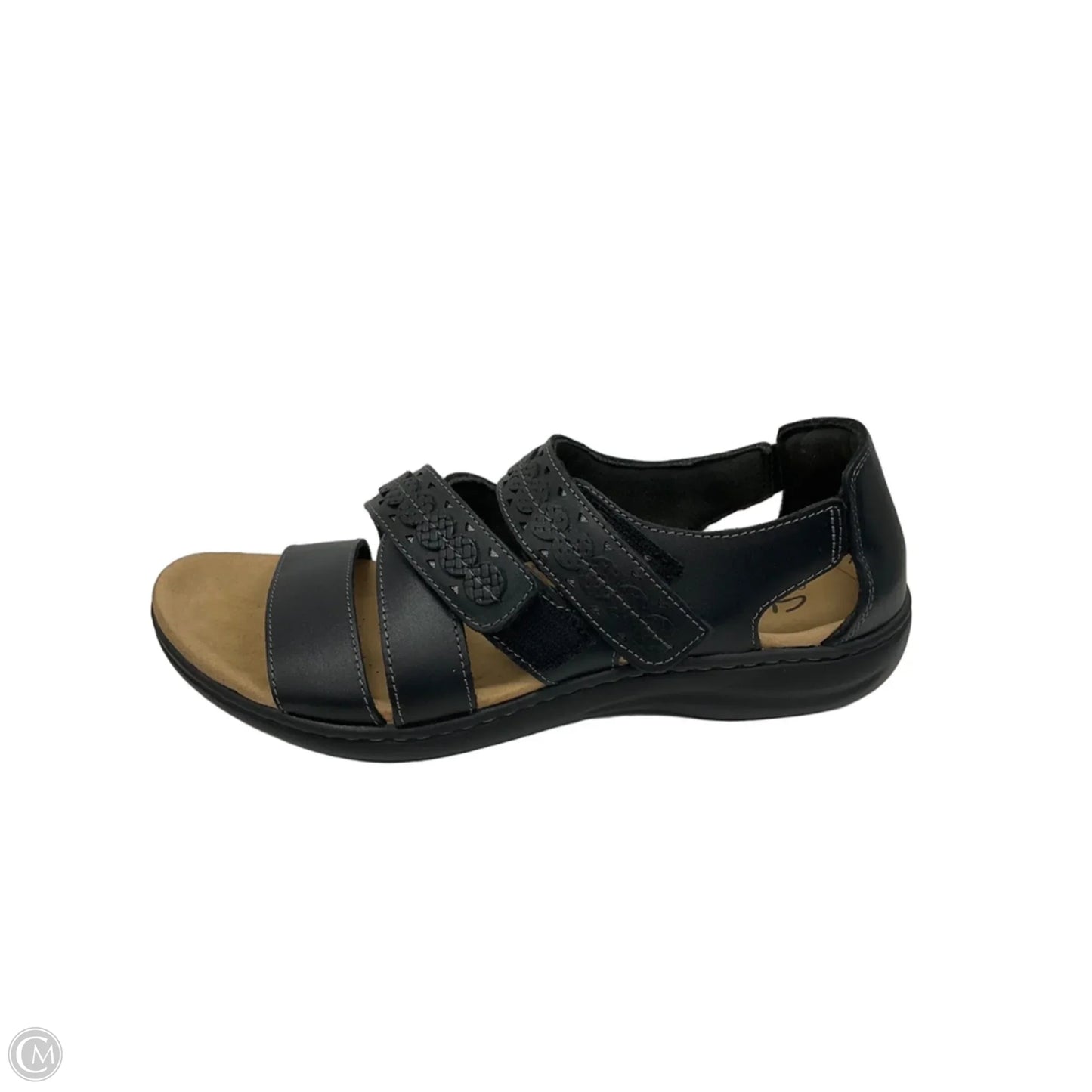 Sandals Flats By Clarks In Black, Size: 8.5