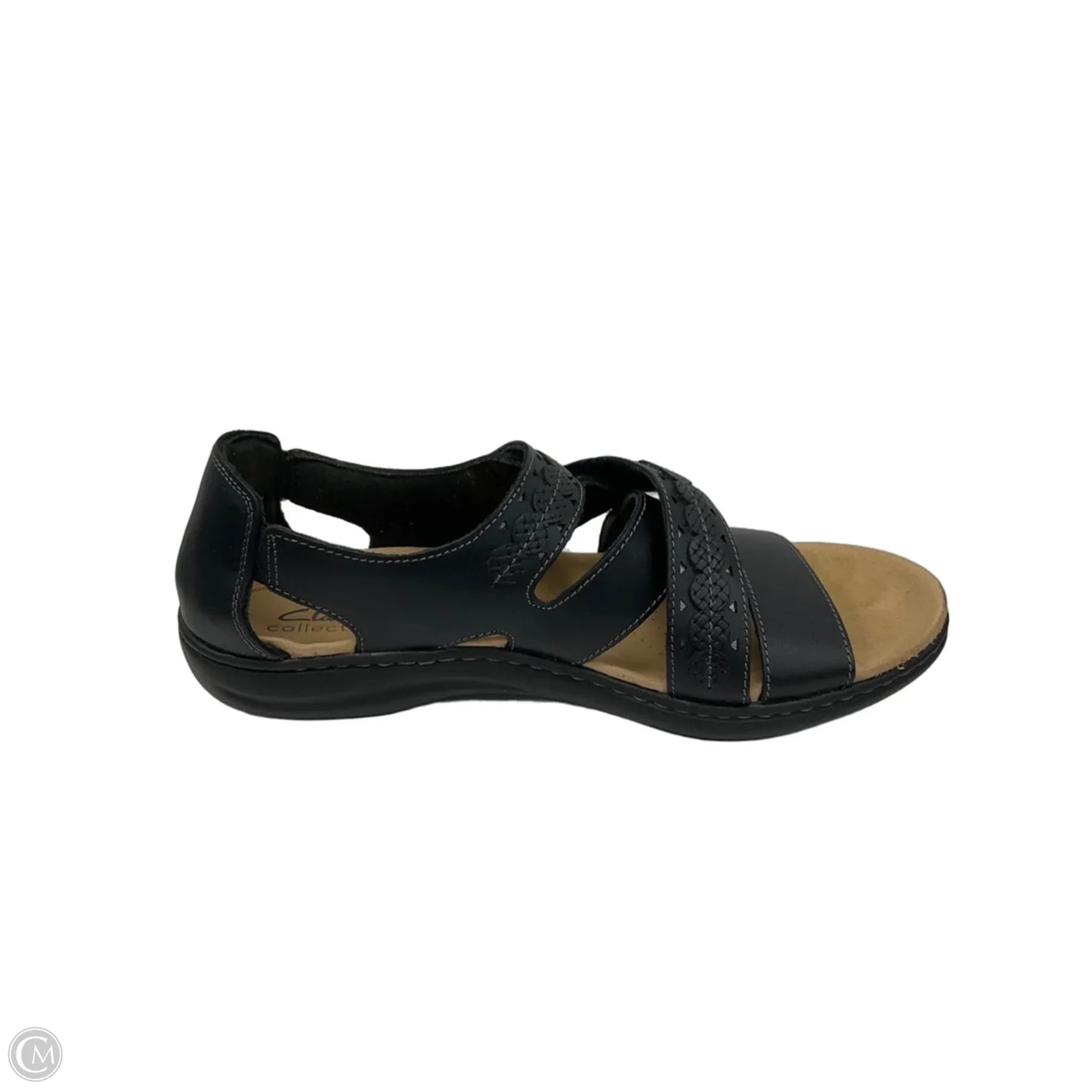 Sandals Flats By Clarks In Black, Size: 8.5