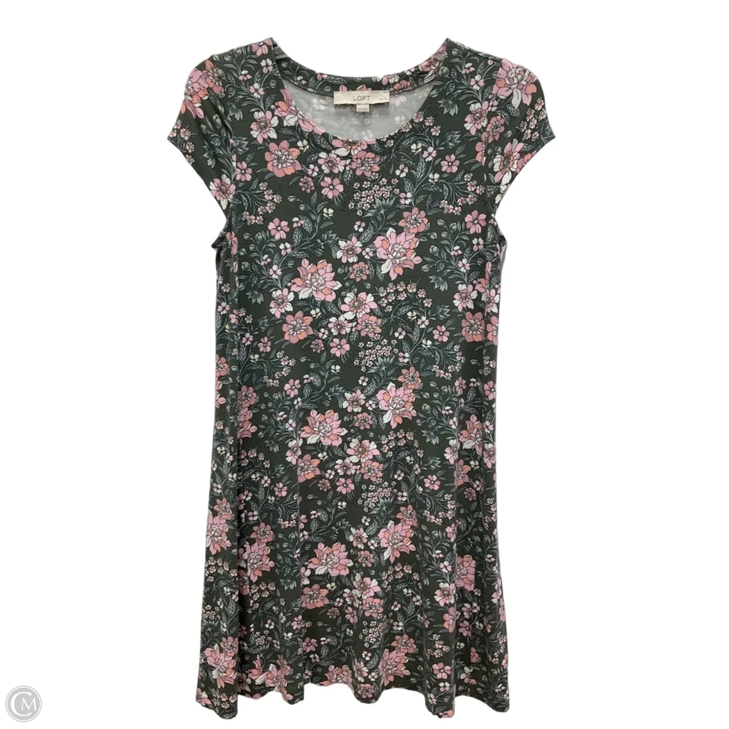 Dress Casual Short By Loft In Green & Pink, Size: Xs