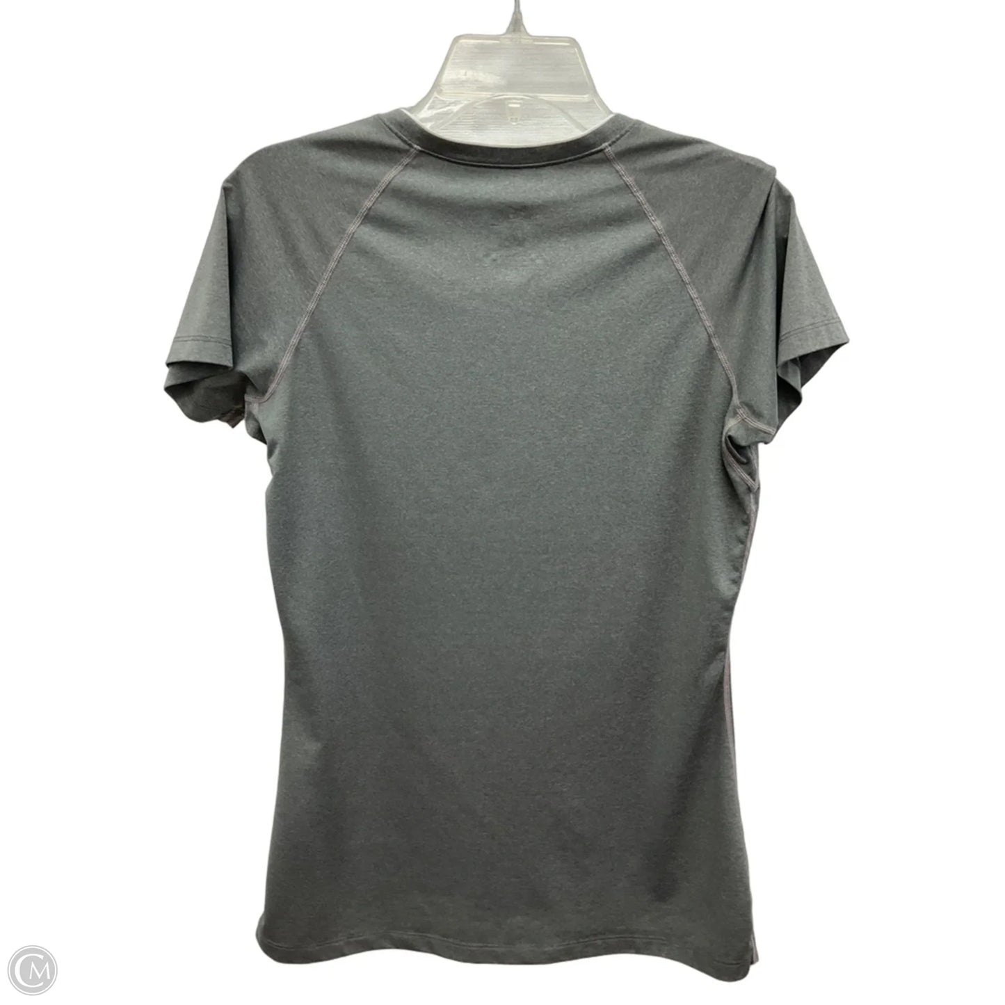 Athletic Top Short Sleeve By Nike In Grey, Size: L